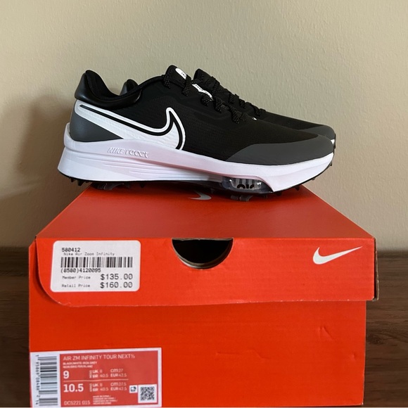 Nike Air Zoom Infinity Tour Next% Men’s Golf Shoes-Black/White-Iron Various Sz⛳️ - Picture 4 of 5